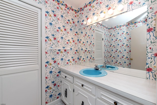 1506 Garry Ave, Vineland, NJ 08361 - bathroom featuring wallpapered walls and vanity