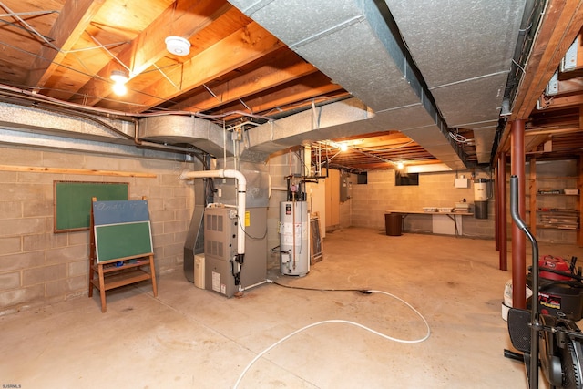 1506 Garry Ave, Vineland, NJ 08361 - unfinished basement featuring water heater and heating unit