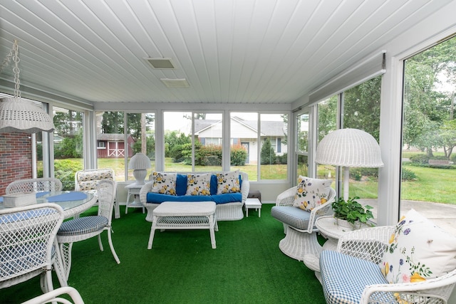 1506 Garry Ave, Vineland, NJ 08361 - sunroom featuring plenty of natural light, outdoor lounge area, and outdoor dining space