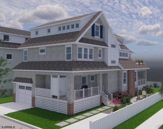 view of front of home with covered porch