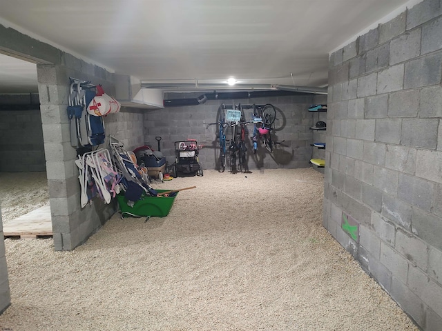 view of basement