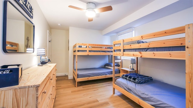 bedroom featuring light hardwood / wood-style flooring