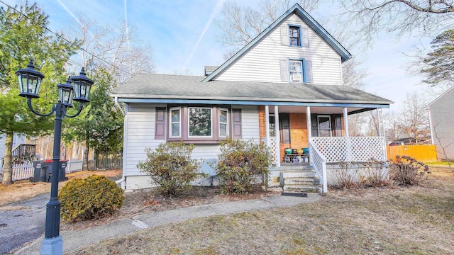 view of front of home with a porch