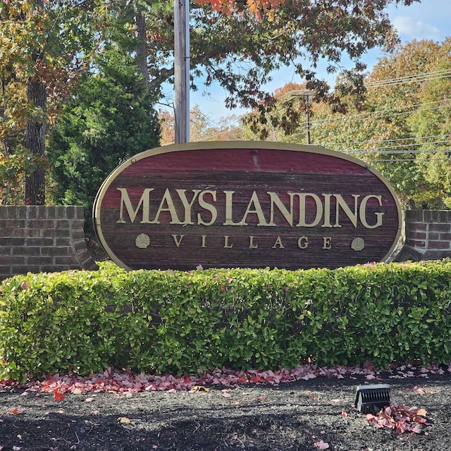 view of community sign