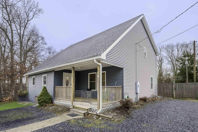 view of front of house with covered porch