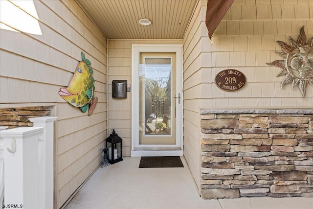 view of doorway to property