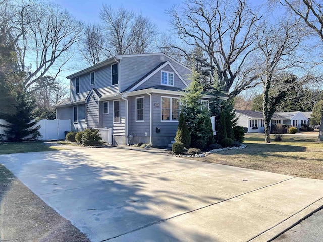 view of front property with a front yard