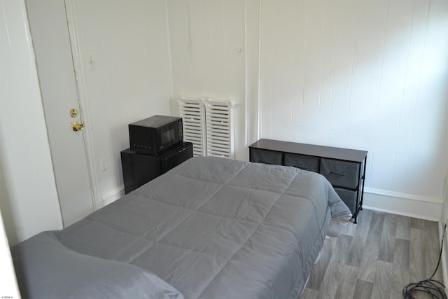 bedroom featuring light hardwood / wood-style flooring