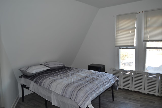 bedroom featuring dark wood-type flooring