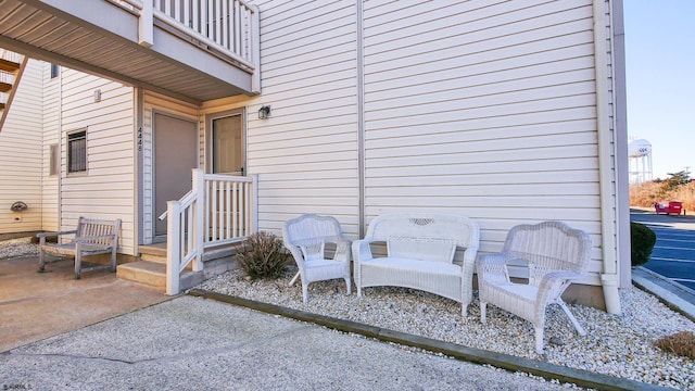 view of patio / terrace with a balcony