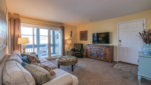 view of carpeted living room