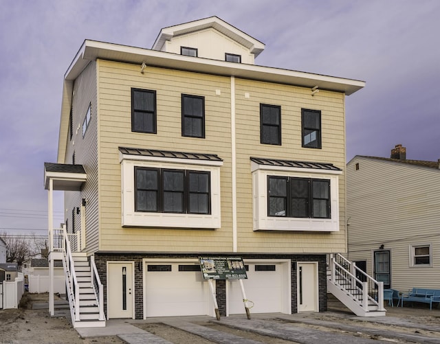 view of front of house featuring a garage