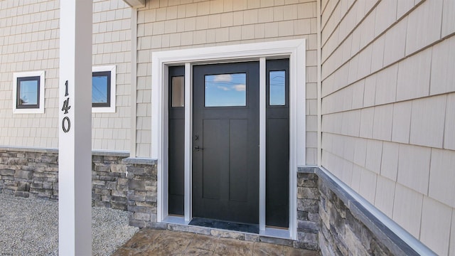 view of doorway to property