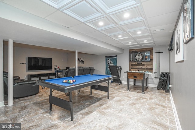 recreation room featuring pool table