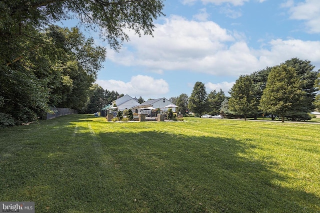 view of yard with a gazebo