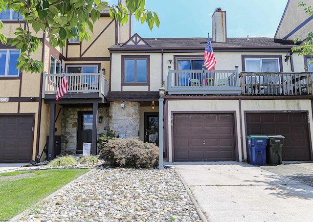 view of property with a balcony