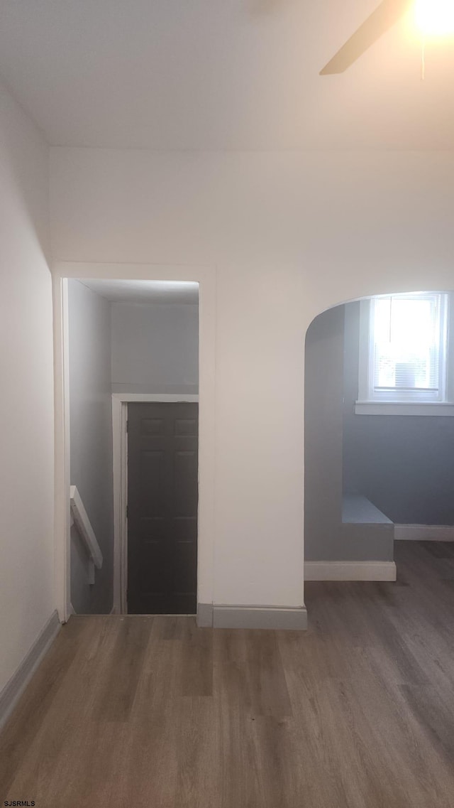 interior space featuring wood-type flooring