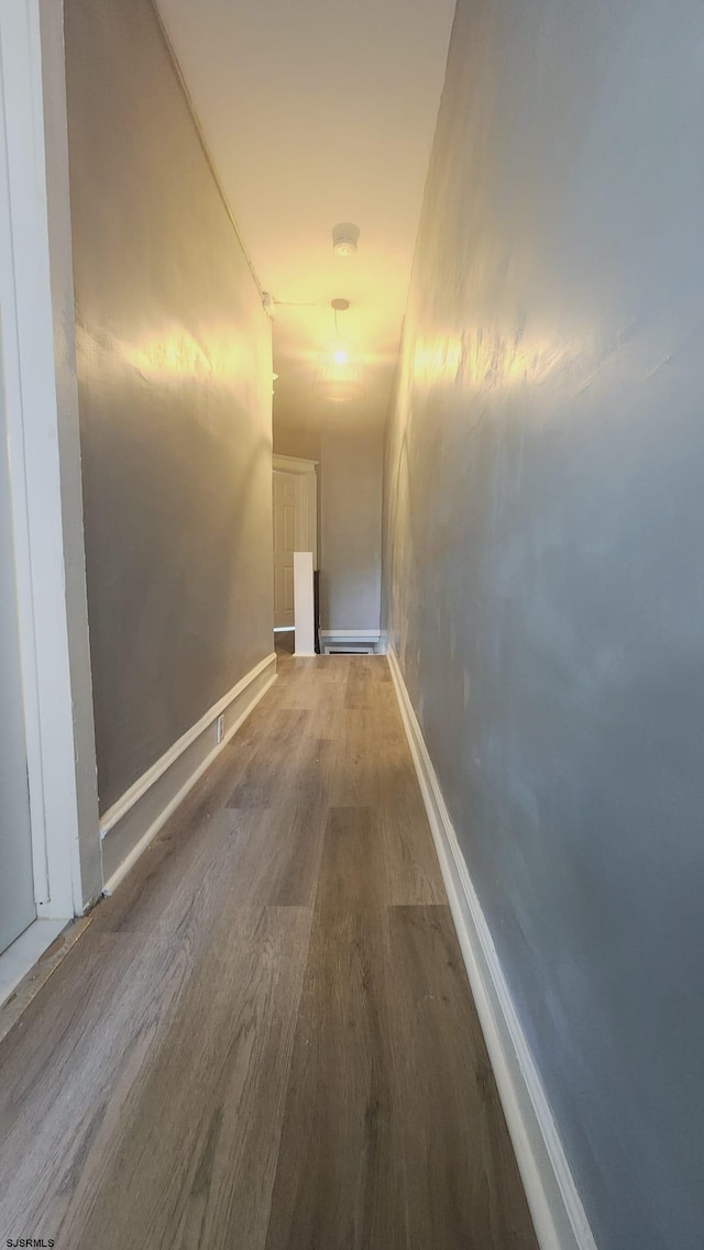 hall featuring hardwood / wood-style floors