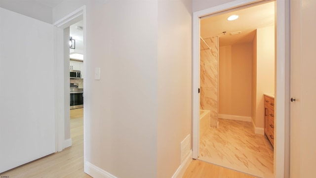 3101 Boardwalk Unit 1512-2, Chelsea Heights, NJ 08401 - corridor with light hardwood / wood-style flooring
