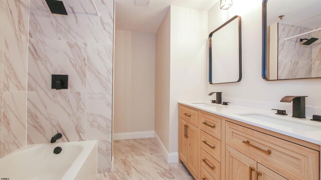 3101 Boardwalk Unit 1512-2, Chelsea Heights, NJ 08401 - bathroom featuring vanity and tiled shower / bath