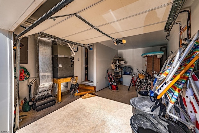 interior space featuring a garage door opener