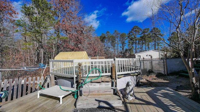 view of wooden deck