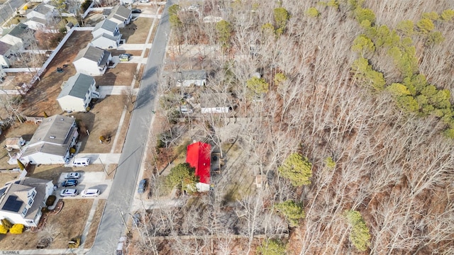 bird's eye view featuring a residential view