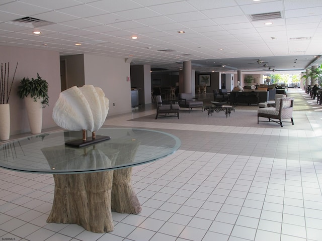 building lobby featuring visible vents