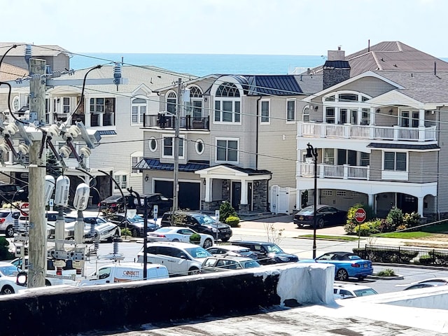 view of property with a water view