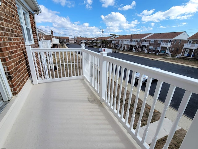 balcony with a residential view