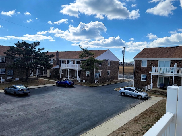 view of street featuring curbs