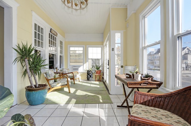 view of sunroom