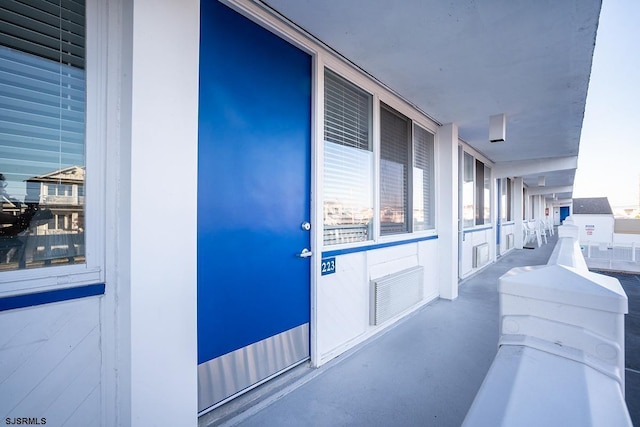 doorway to property with visible vents