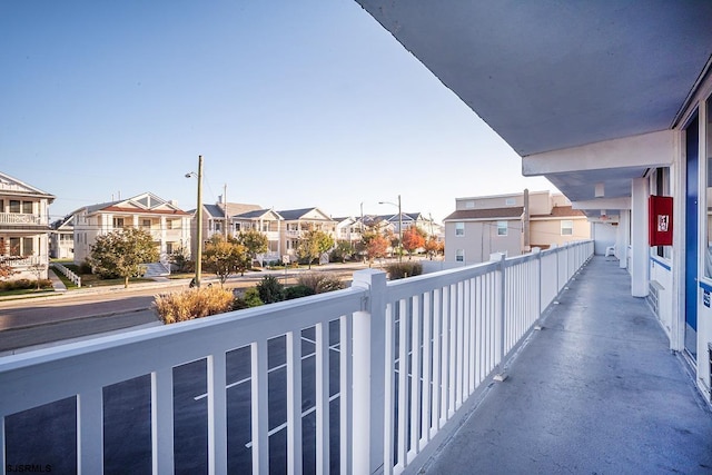 balcony featuring a residential view