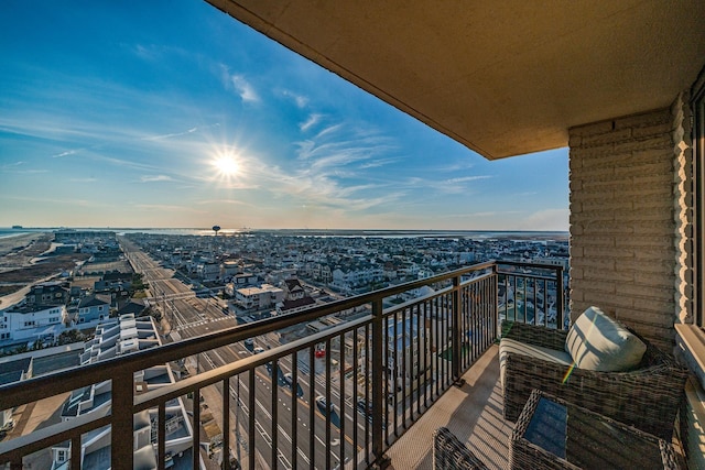 balcony featuring a city view