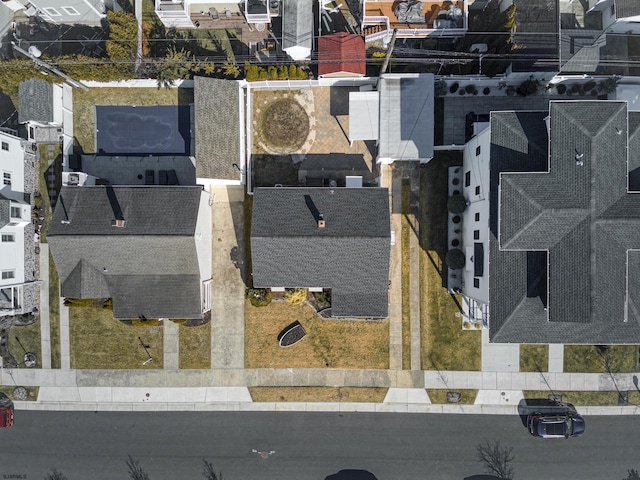 aerial view with a residential view