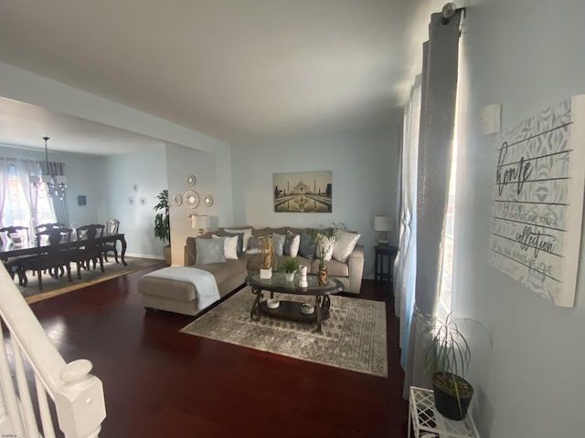 living room featuring wood finished floors