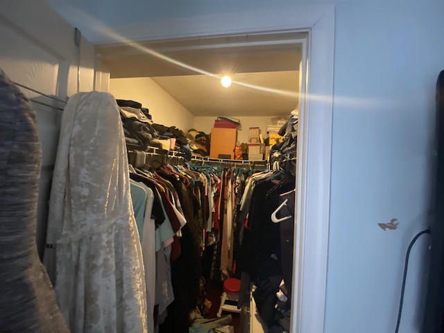 view of walk in closet