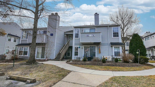 view of front of property with a chimney