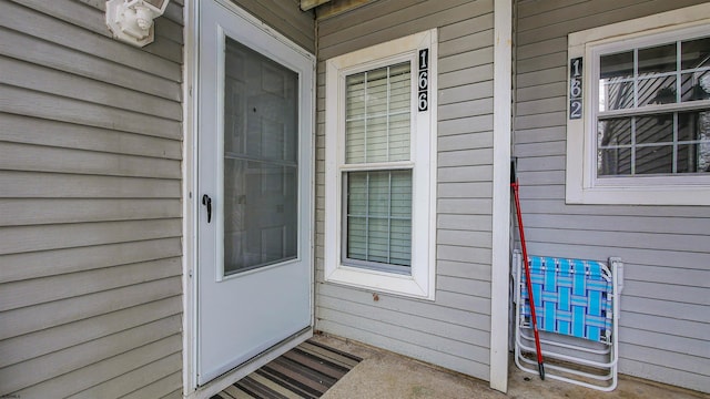 view of doorway to property