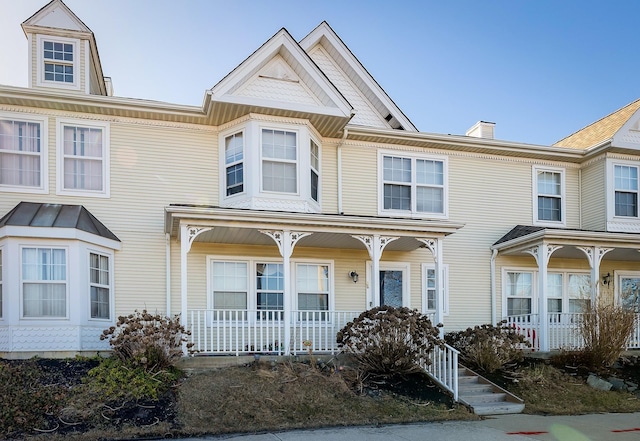 multi unit property with a porch