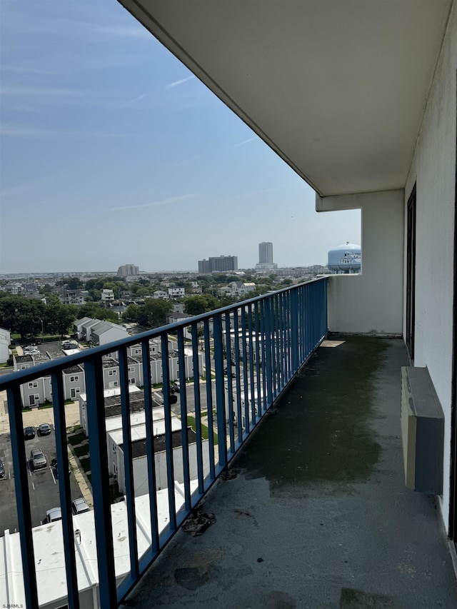 balcony with a city view