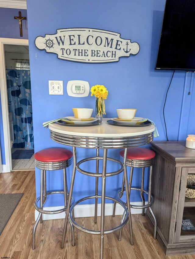3500 Ocean Ave Unit 6, Brigantine, NJ 08203 - bar with wood finished floors