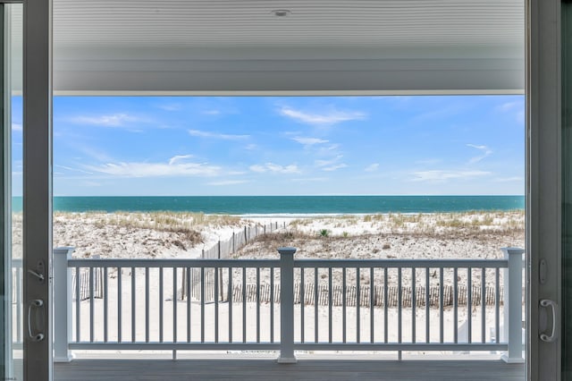 water view featuring a beach view