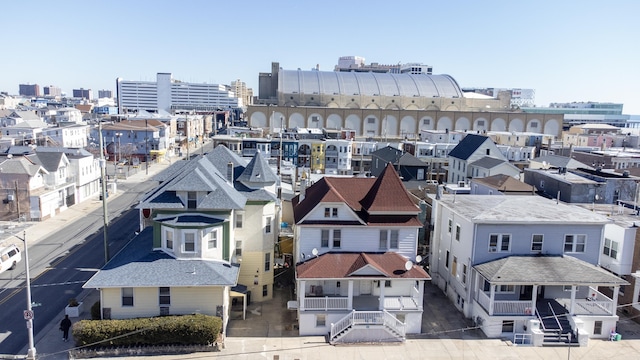 aerial view with a view of city