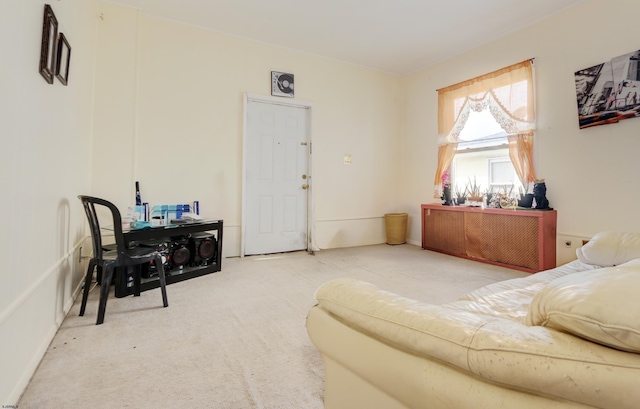 sitting room with carpet