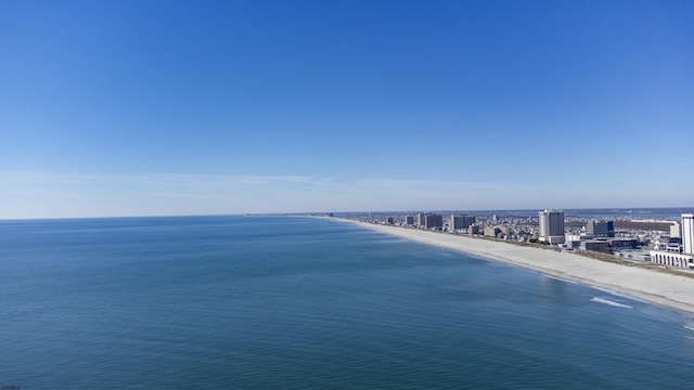 property view of water with a view of the beach