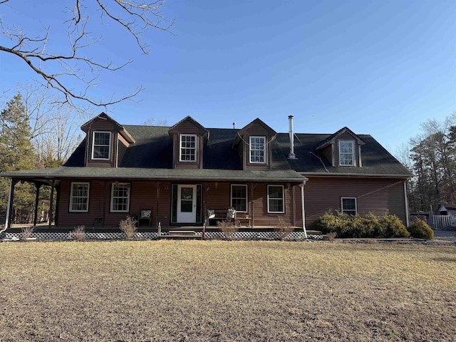 view of front of property with a porch