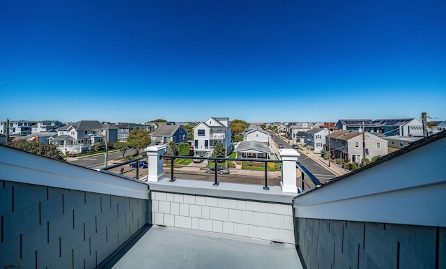 balcony with a residential view