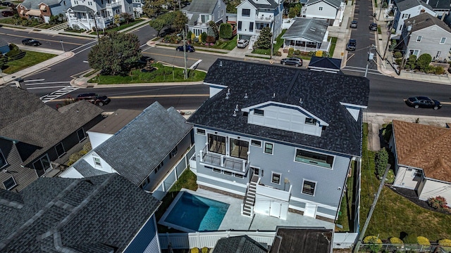 aerial view with a residential view